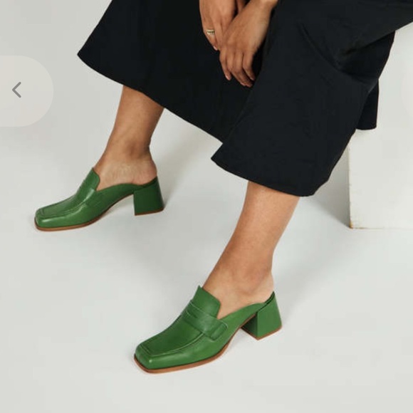 INTENTIONALLY BLANK Shoes - Intentionally Blank Prof Mules in Basil